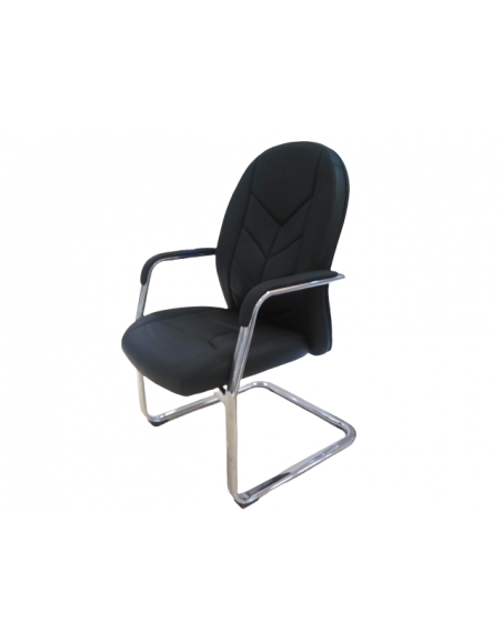 FAUTEUIL VISITEUR 8855C EN PU NOIRE 69 65 96