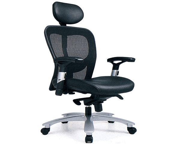 FAUTEUIL DOSSIER HAUT A MAILLE YL019H NOIR ORTHOPEDIQUE 68*66.5*116