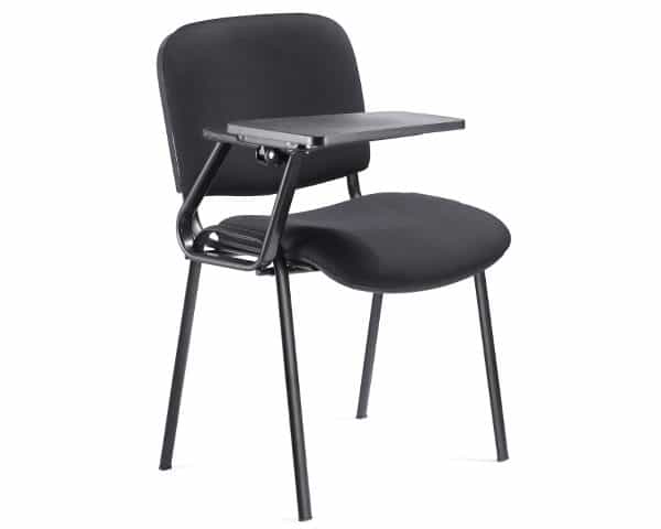 CHAISE ECOLIER AVEC SUPPORT TABLETTE TISSU NOIR 4003FB-WB