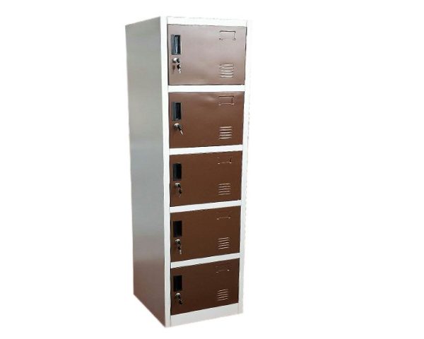 ARMOIRE METAL A CASIERS 5 CASES KD-014 1850x380x450 GRIS MARRO TOLE 5