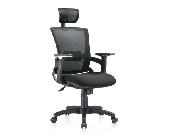 FAUTEUIL DOSSIER HAUT A MAILLE 2301H NOIR ERGONOMIQUE