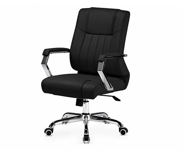 FAUTEUIL DOSSIER BAS PU T-102 NOIR
