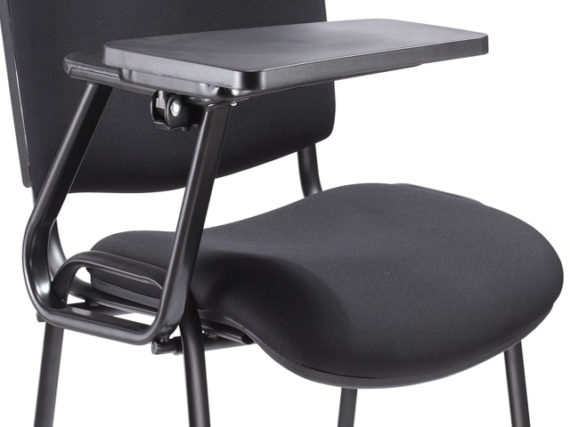 CHAISE ECOLIER AVEC SUPPORT TABLETTE TISSU NOIR 4003FB-WB