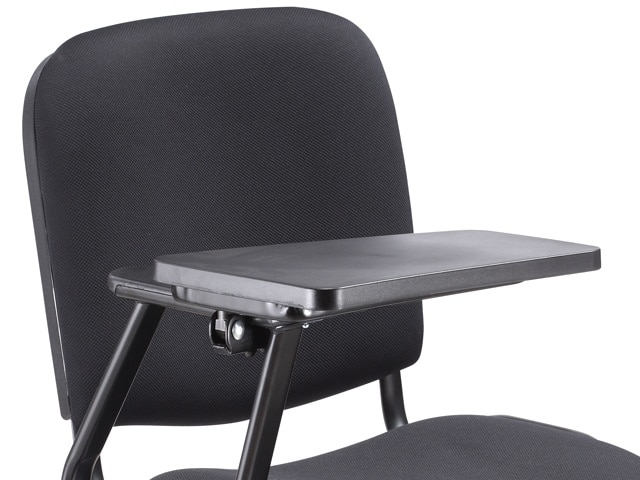 CHAISE ECOLIER AVEC SUPPORT TABLETTE TISSU NOIR 4003FB-WB