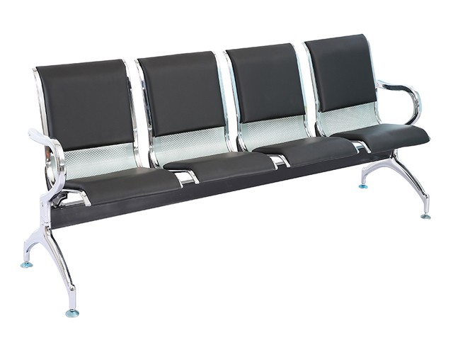 BANQUETTE 4 PLACES PU ES-4 CD-4-08 NOIRE 236X9X10