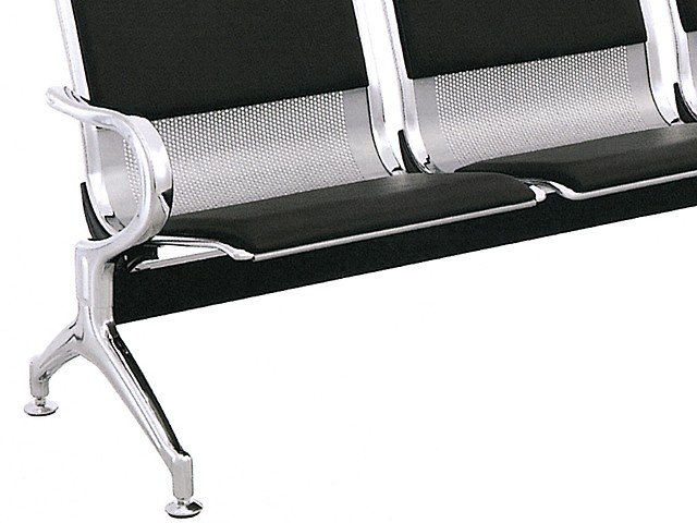 BANQUETTE 3 PLACES PU ES-3 NOIRE 180X9X10