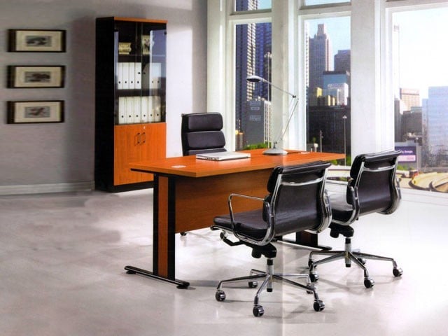 TABLE MINISTRE BH 1675 ( 1600x750x750) PIED METAL CLR CHERRY 501/BLCK