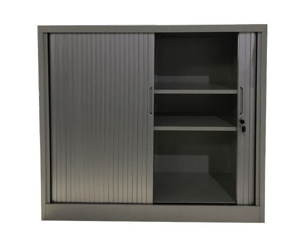 ARMOIRE METAL BASSE A RIDEAUX FC-RC9 GRIS/NOIR 1000*1200*450 TOLE 0.6