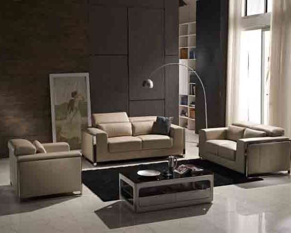 SALON CUIR 6 PLACES FM219 KIWI BLUM COULEUR BLANCHE LA01