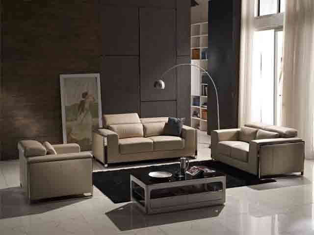 SALON CUIR 6 PLACES FM219 KIWI BLUM COULEUR BLANCHE LA01