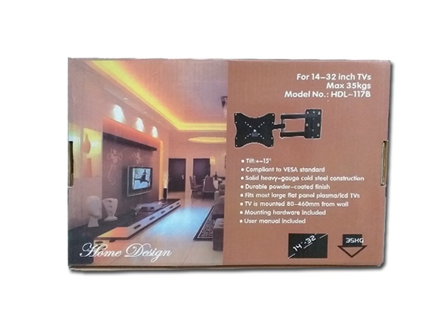 SUPPORT TELEVISEUR PIVOTANT TV HDL-117 B 14-32pouces