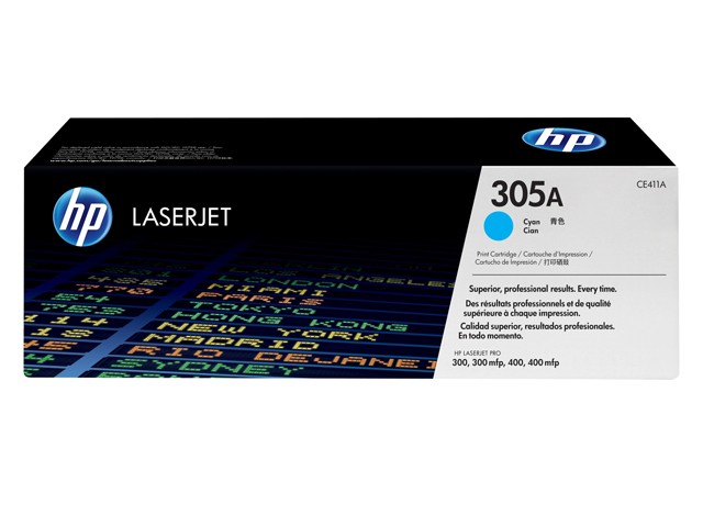 TONER HP LASERJET 305 cyan CE 411A Pour hp laser pro 300 M375