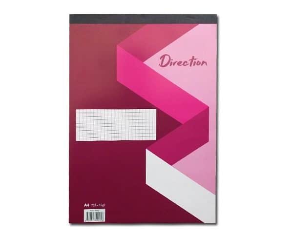 BLOC NOTE 150P A4 GM 5X5 21*29,7 DIRECTION