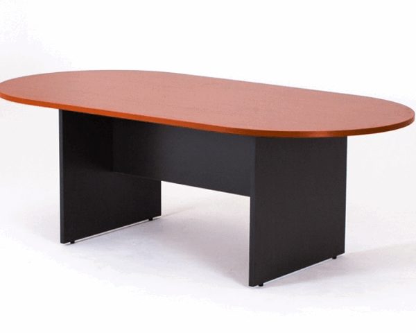 TABLE DE REUNION OVALE BL OV2412 2400*1200*750 CHERRY/BLK 8-10 PLS