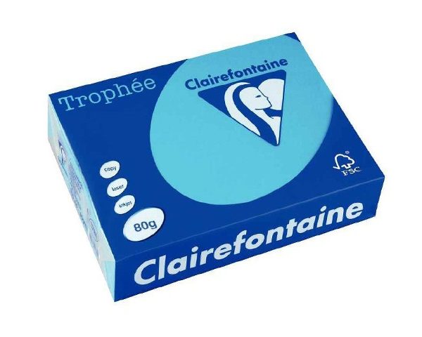 PAPIER A3 CLAIREFONTAINE COULEUR BLEU