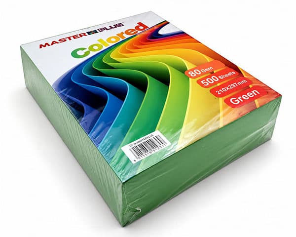 PAPIER A4 COULEUR VERTE 500F