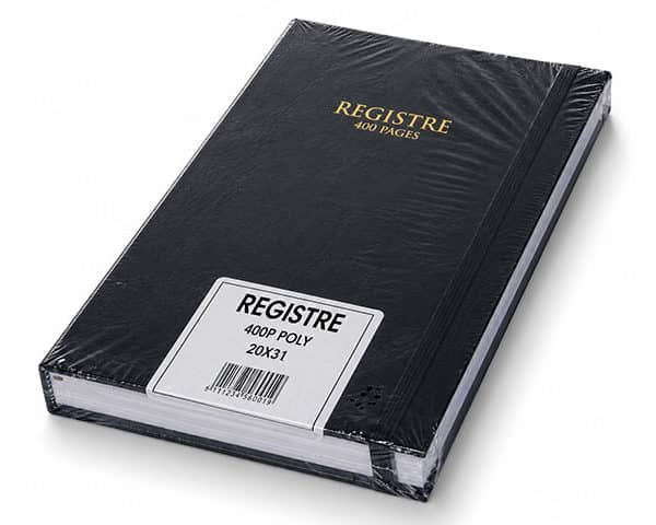 REGISTRE 400P POLY 20X31
