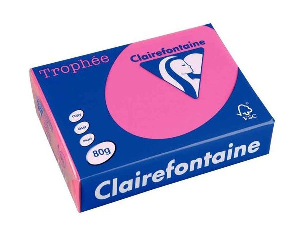 PAPIER A3 CLAIREFONTAINE COULEUR ROSE
