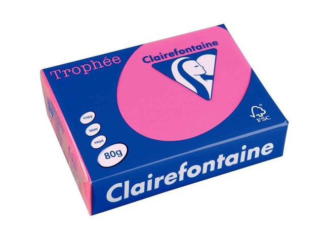 PAPIER A3 CLAIREFONTAINE COULEUR ROSE
