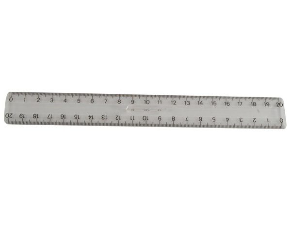 REGLE 20 CM DOUBLE DECIMETRE PLATE