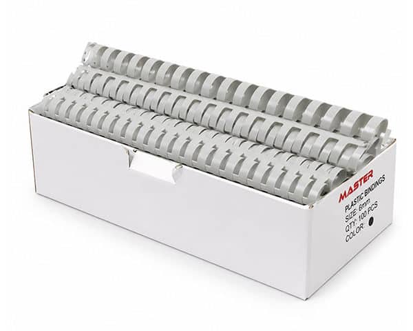 SPIRALE PLAST. 25MM BTE/50 BLANCHE BU-9108 capacité 260 feuilles
