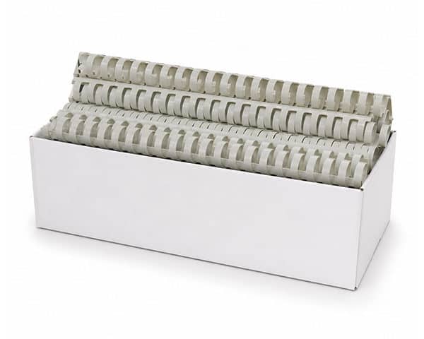 SPIRALE PLAST. 22MM BTE/50 BLANCHE BU9108 capacité 240 feuilles