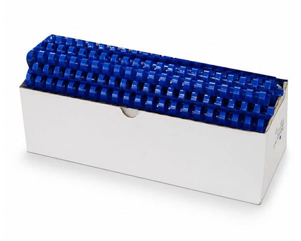 SPIRALE PLAST. 16MM BTE/100 BLEU BU-9105 capacité 120 feuilles
