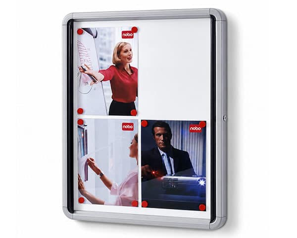 TABLEAU BLANC AFFICHAGE A VITRINE MAGNETIQUE NOBO 4XA4 1902557