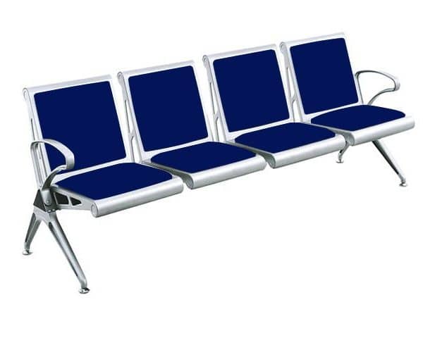 BANQUETTE 4 PLACES PU EM-4-H BLEUE 233X17X13