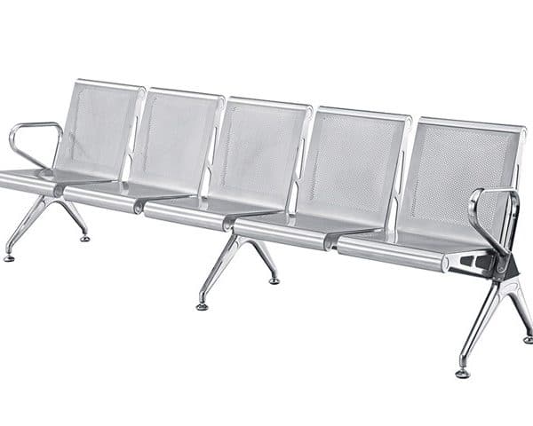 BANQUETTE 5 PLACES METAL M205 GRISE 298*18*13