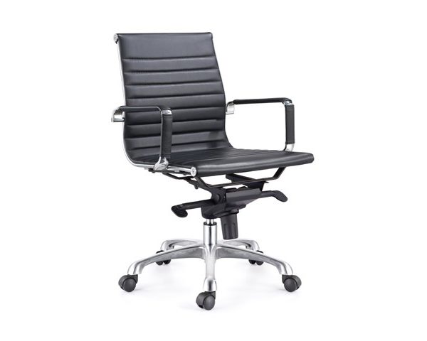 FAUTEUIL DOSSIER BAS PU 1001 M NOIR