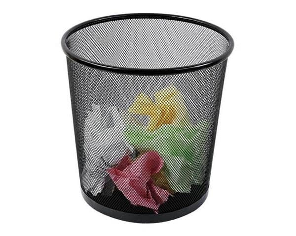 CORBEILLE POUBEL EN METAL GM HY65001 NOIR