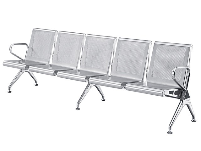 BANQUETTE 5 PLACES METAL M205 GRISE 298*18*13