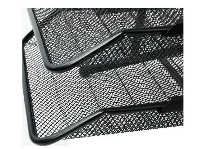 CORBEILLE A COURRIER 2 ETAGES HY62002 NOIR