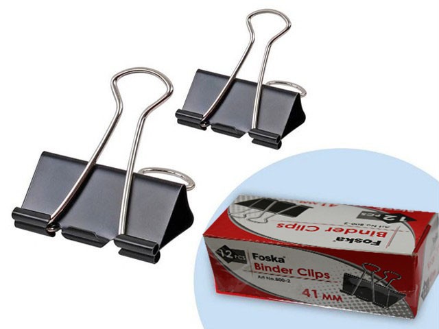 PINCE DESSIN DOUBLE CLIP 41 MM 800-2 Pqt de 12