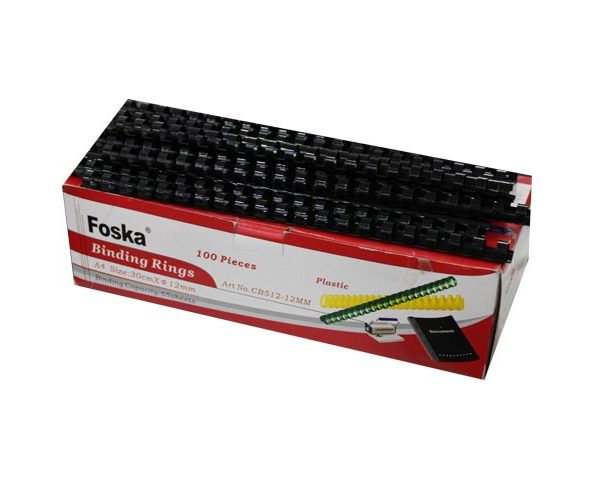 SPIRALE PLAST. 08 mm NOIR BTE/100 pcs CB508