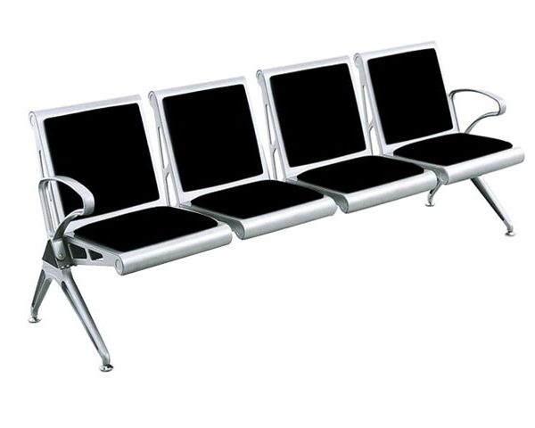 BANQUETTE 4 PLACES PU EM-4-H NOIRE 233X17X13