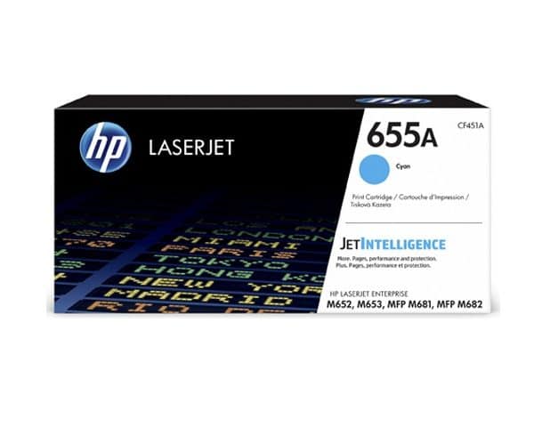 TONER HP 655A CF 451A CYAN pour Imprimante HP 653 DN