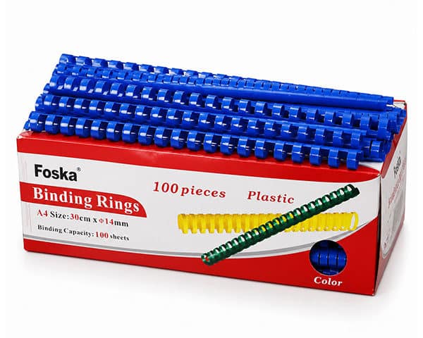 SPIRALE PLAST. 14MM BTE/100 BLEU CB514