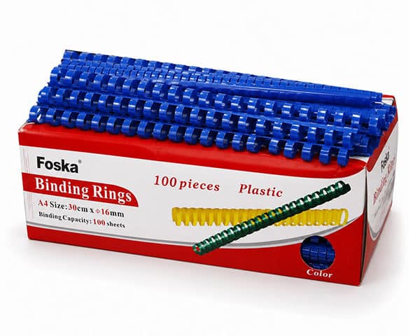 SPIRALE PLAST. 16MM BTE/100 BLEU CB516