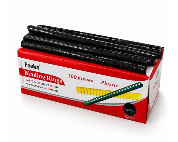 SPIRALE PLAST. 16MM BTE/100 NOIR CB516