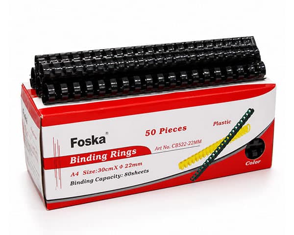 SPIRALE PLAST. 22MM BTE/50 NOIR CB522