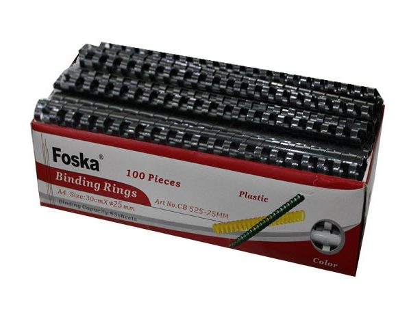 SPIRALE PLAST. 25MM BTE/50 NOIR CB525