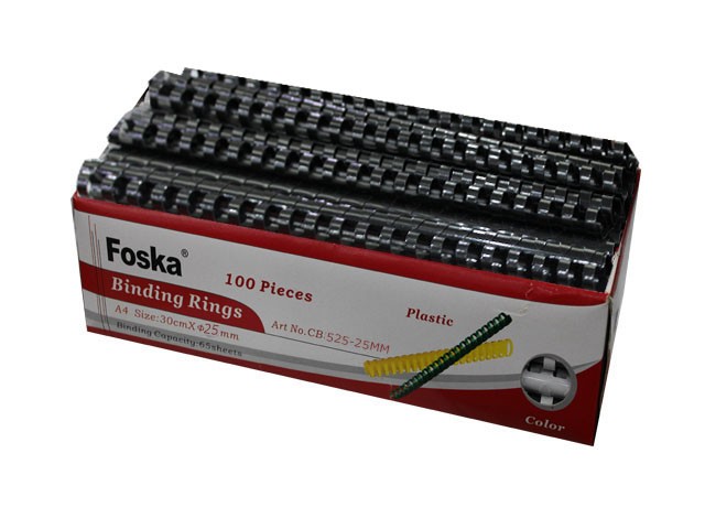 SPIRALE PLAST. 25MM BTE/50 NOIR CB525