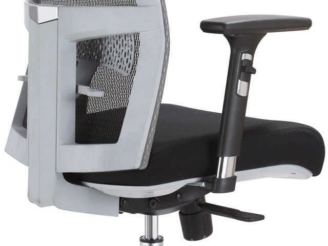 FAUTEUIL DOSSIER HAUT A MAILLE MY01-2H NOIR-GRIS ERGONOMIQUE