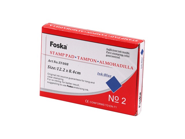 TAMPON ENCRE BLEU FOSKA SY008