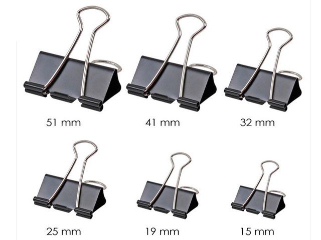 PINCE DESSIN DOUBLE CLIP 41 MM 800-2 Pqt de 12