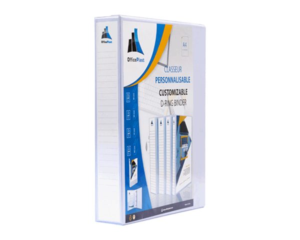 CLASSEUR LEV PVC A4 4 ANNEAUX BLANC D60 mm 55299