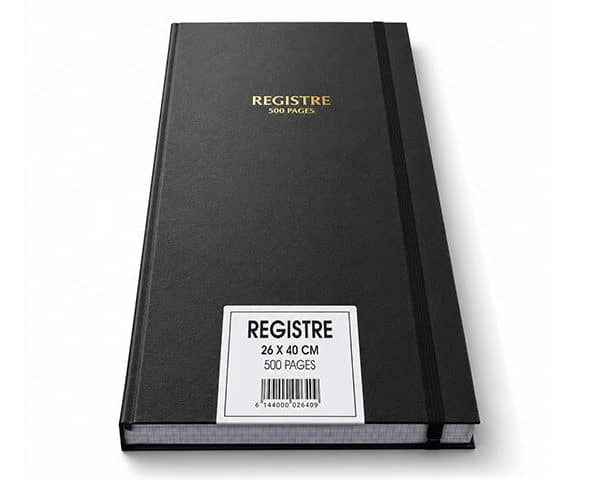REGISTRE 500P 40X26 GM avec Elastique