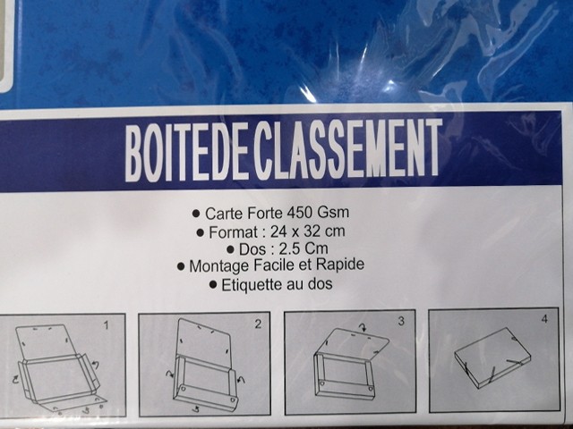 BOITE DE CLASSEMENT CARTONEE ELASTIQUE DOS 25 AN-1201
